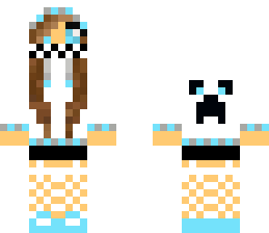 creeper hoodie girl with face mask