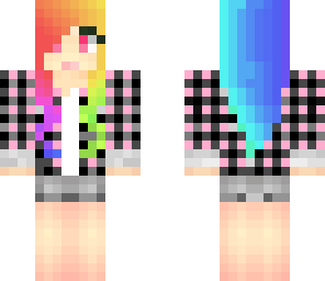 rainbow hair girl