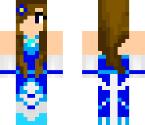 blue pretty prom dress