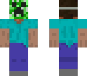 steve with creeper mask