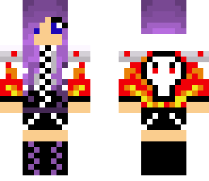 flame jacket purple hair