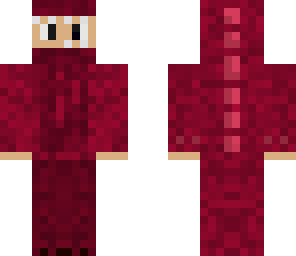 dark red dino suit