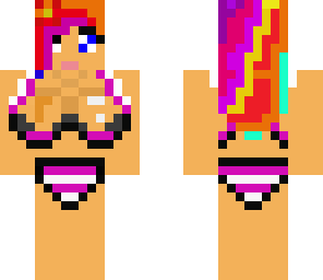 hawty girl with rainbow hair