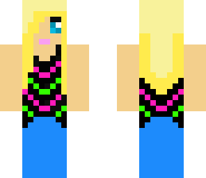 pink and green girl 