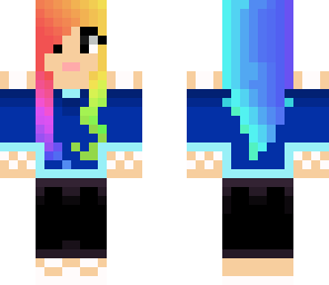 rainrow hair girly skin