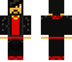 red and black with chain