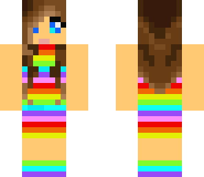 rainbow dress girl