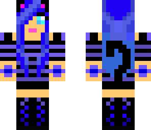 blue cat girl
