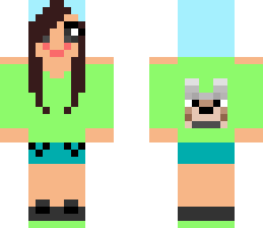 wolf girl in green