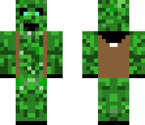 happy huggable creeper with backpack