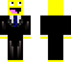 happy face in a suit - blue tie