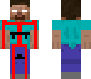 herobrine with lines and face on clothes