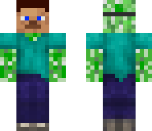 creeper in steve disguise