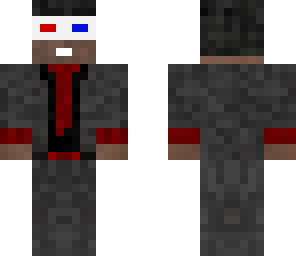3d black suit man