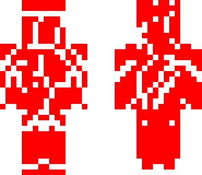 red with white stripes
