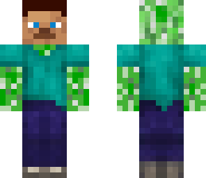 creeper in a steve mask