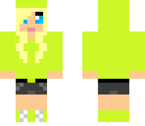 green hoodie girl