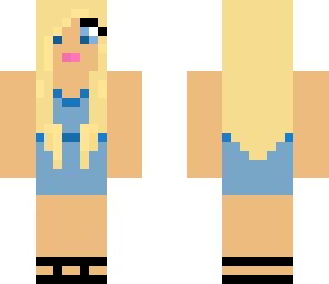 girl in blue dress