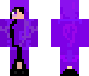 shy purple girl- hooded