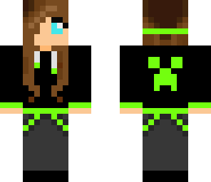 neon green creeper girl
