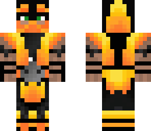 ninja of the flame  with green eyes
