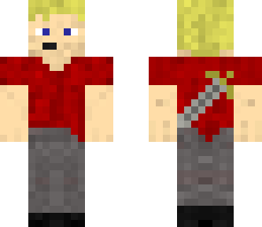 red shirt sword guy