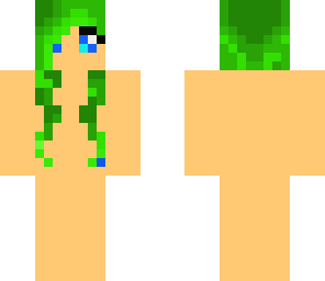 green haired girl base