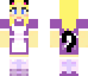 purple cat maid girl