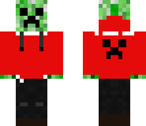creeper wearing red hoodie