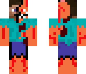 half zombie steve