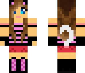 cute cat girl with headphones