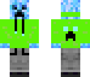 ein crepper in green and in blue 
