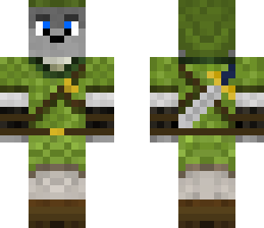 wolf link -green tunic-
