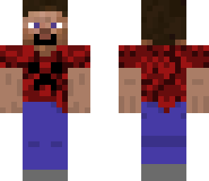steve with red creeper shirt