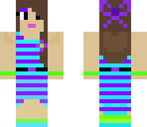 purple striped dress