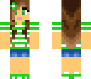 girl with green shirt