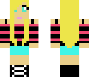 blonde girl with headphones