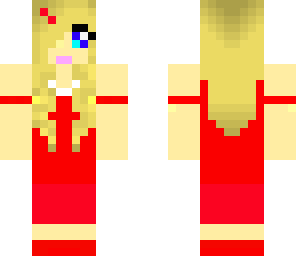 girl in red dress just added a bow