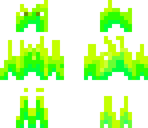 green fire man