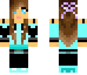 girl with blue strips