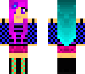 crazy colorful girl