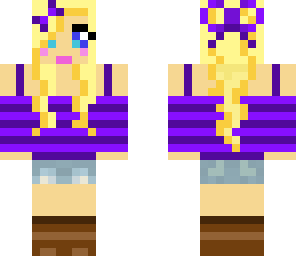 purple girl w headphones