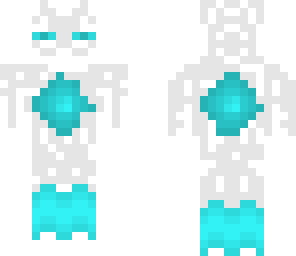 white and blue enderman