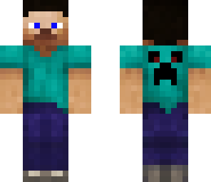 steve with creeper t-shirt