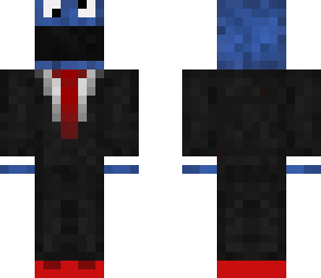 cookie monster in a cookie suit