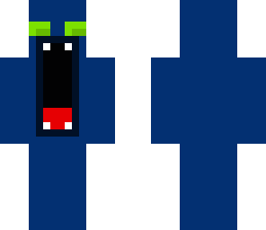 blue monster with specs