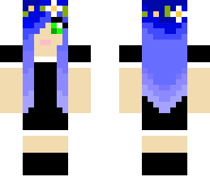 blue emo wedding bride