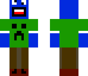 cookie monster with creeper shirt