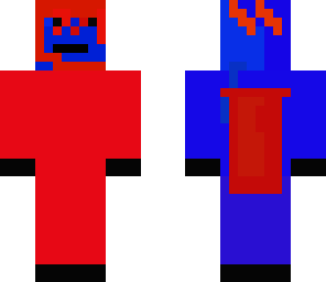red and blue ninja