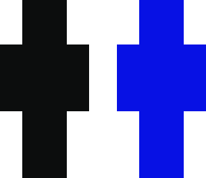 blue and black